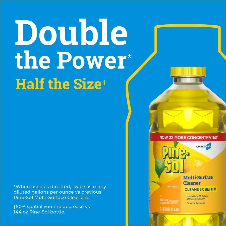 Image of Clorox® Cleaner,Multi-surface,Lemon Fresh,Conc,80oz,3/CT,YW