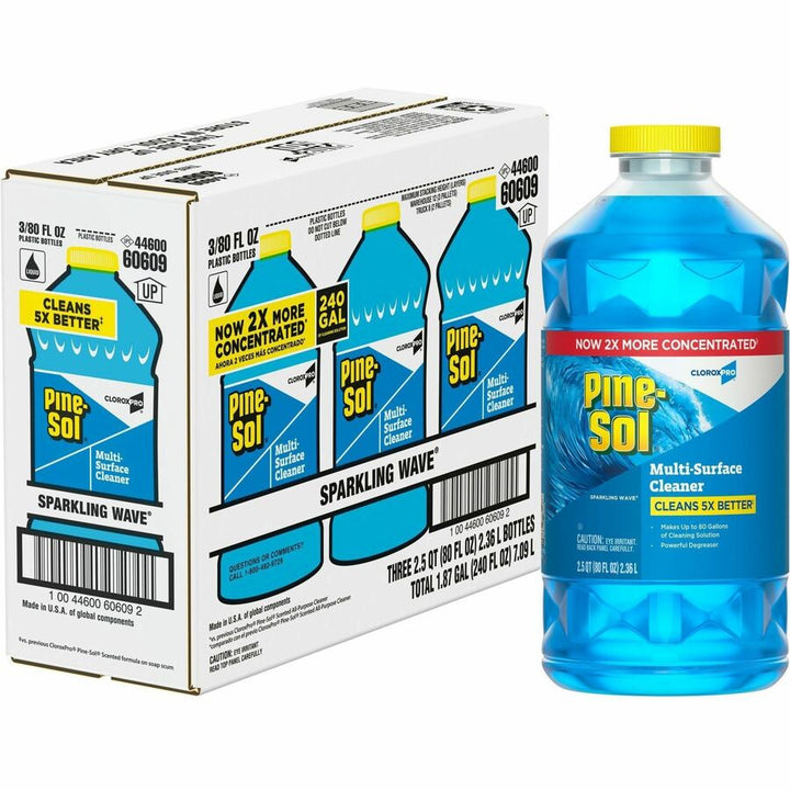 Image of Clorox® Cleaner,Multi-surface,Sparkle Wave,Conc,80oz,3/CT,BE