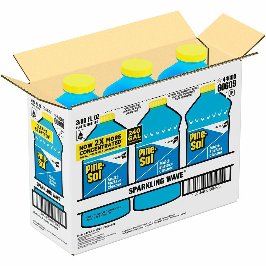 Image of Clorox® Cleaner,Multi-surface,Sparkle Wave,Conc,80oz,3/CT,BE