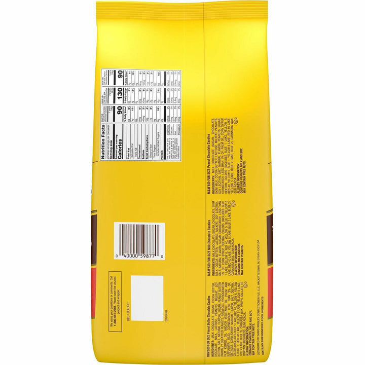 Image of M&M's SN59877 Chocolate Candies Lovers Variety Bag, Milk Chocolate, Peanut Butter, Caramel Pack, 1 Each