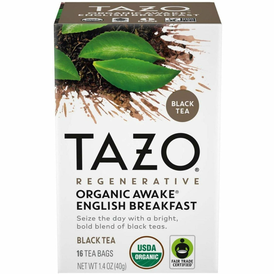 Image of Tazo 00303 Regenerative Organic Awake English Breakfast, Caffeinated, Organic, 16/Box, 16 / Box