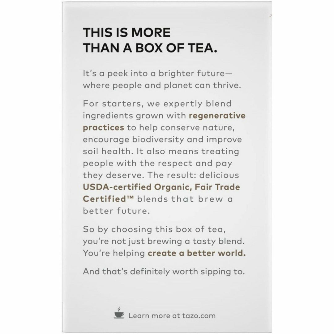 Image of Tazo 00303 Regenerative Organic Awake English Breakfast, Caffeinated, Organic, 16/Box, 16 / Box