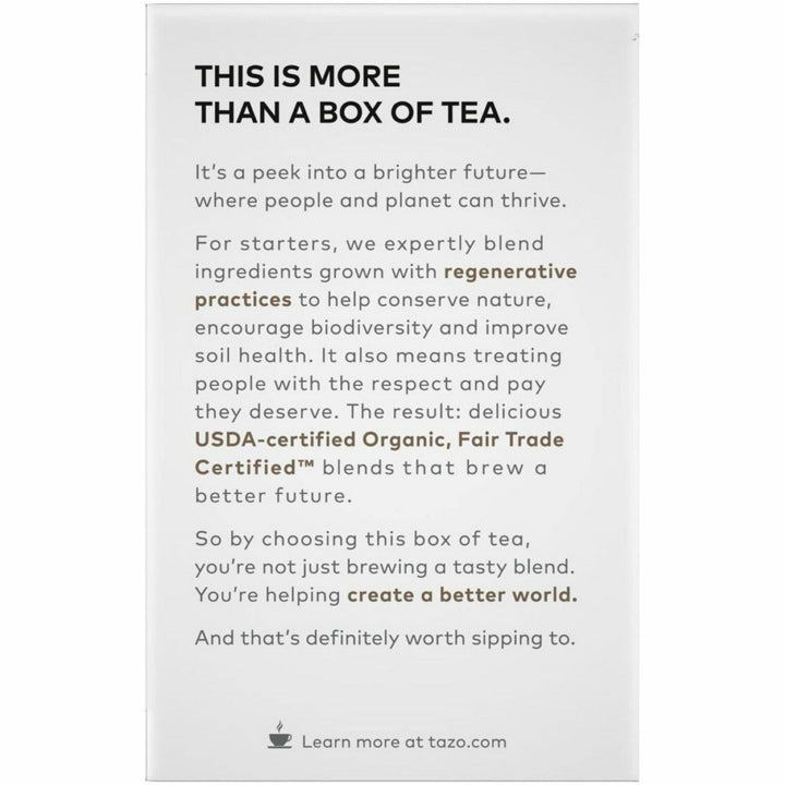 Image of Tazo 00303 Regenerative Organic Awake English Breakfast, Caffeinated, Organic, 16/Box, 16 / Box