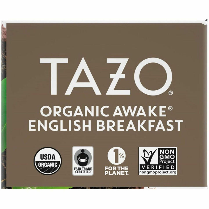 Image of Tazo 00303 Regenerative Organic Awake English Breakfast, Caffeinated, Organic, 16/Box, 16 / Box