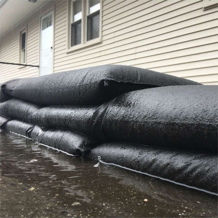 Image of Absorbent Specialty Products Flood Bags,4-Gal Capacity,3-1/2 Expansion,12"x24",20/CT,BK
