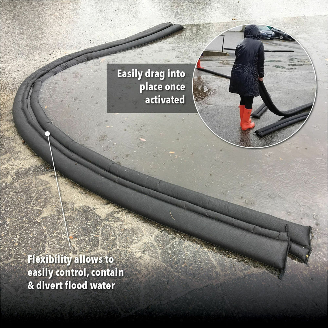 Image of Quick Dam QD6108 Flood Barriers, 3.5" Height, Black, 8 / Carton