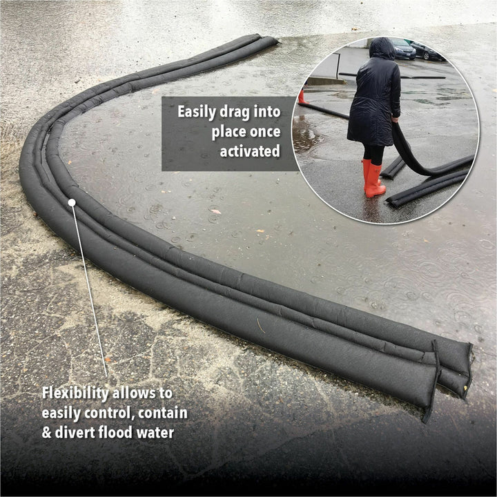 Image of Quick Dam QD6108 Flood Barriers, 3.5" Height, Black, 8 / Carton