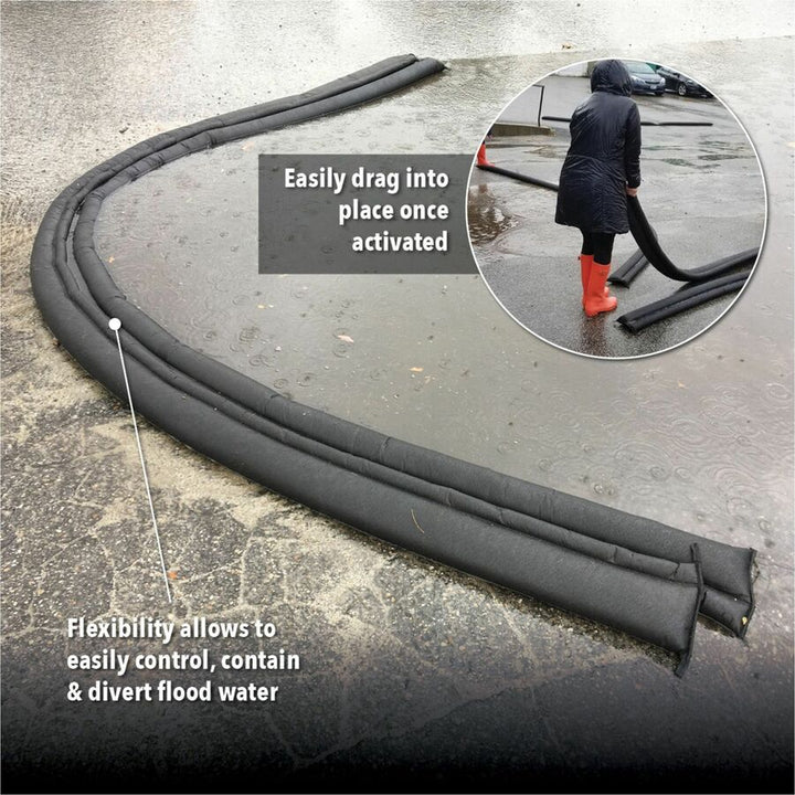 Image of Quick Dam QD6108 Flood Barriers, 3.5" Height, Black, 8 / Carton