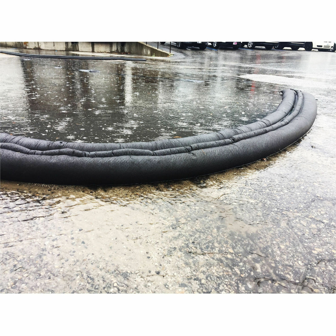 Image of Absorbent Specialty Products Flood Barriers,14 Gallon/108 lb Cap,17'Lx3.5"H,5/CT,Black