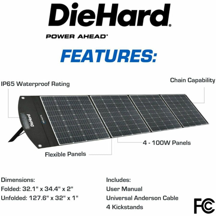 Image of ESM Solar Panel,400 Watt,39Volt,9.8' Cable,31-1/2"x126",Rich BK