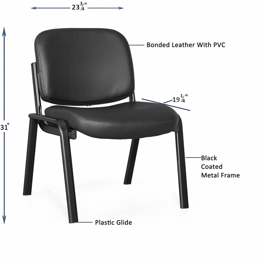 Image of Lorell 84595 Deluxe Guest Seating Deluxe 4-Leg Guest Chair without Arms