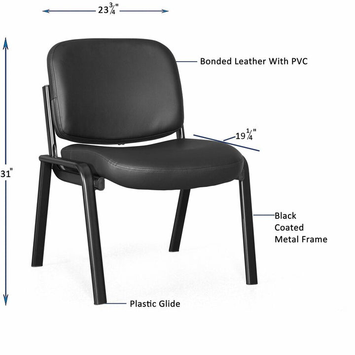 Image of Lorell 84595 Deluxe Guest Seating Deluxe 4-Leg Guest Chair without Arms