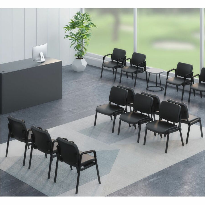 Image of Lorell 84595 Deluxe Guest Seating Deluxe 4-Leg Guest Chair without Arms