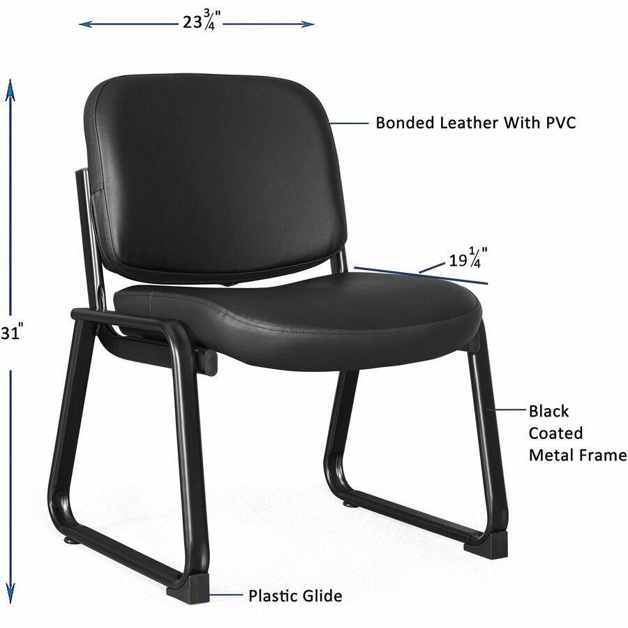 Image of Lorell 84597 Deluxe Guest Seating Standard Guest Chair without Arms