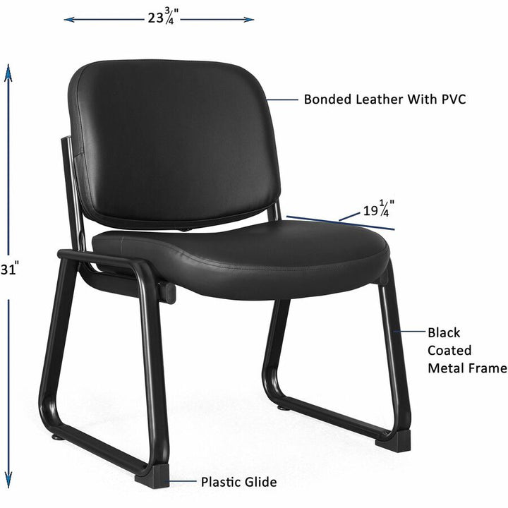 Image of Lorell 84597 Deluxe Guest Seating Standard Guest Chair without Arms