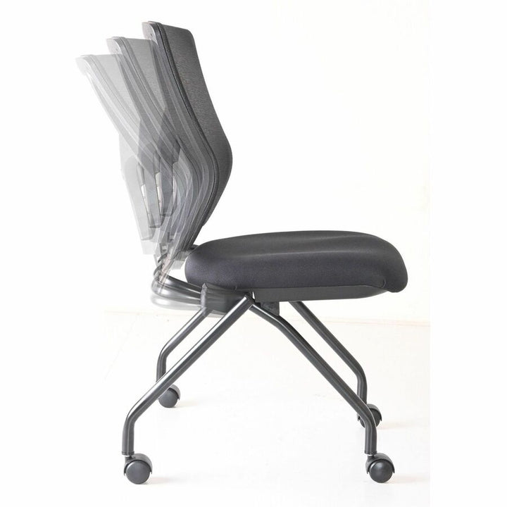 Image of Lorell Chair,Training,Nestable,19-1/2"x19-5/16"x37",2/CT,Black