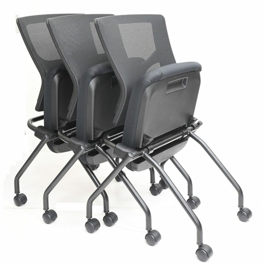 Image of Lorell Chair,Training,Nestable,19-1/2"x19-5/16"x37",2/CT,Black