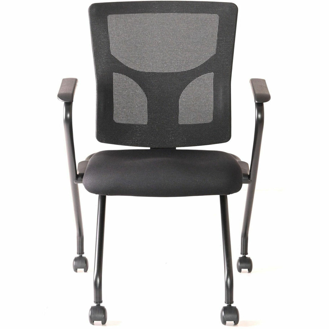 Image of Lorell Chair,w/Arms,Training,Nestable,19-1/2"x19-5/16"x37",2/CT,BK