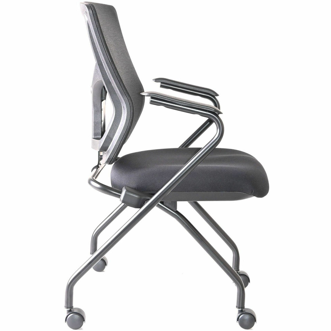 Image of Lorell Chair,w/Arms,Training,Nestable,19-1/2"x19-5/16"x37",2/CT,BK