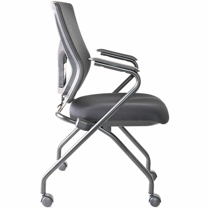 Image of Lorell Chair,w/Arms,Training,Nestable,19-1/2"x19-5/16"x37",2/CT,BK