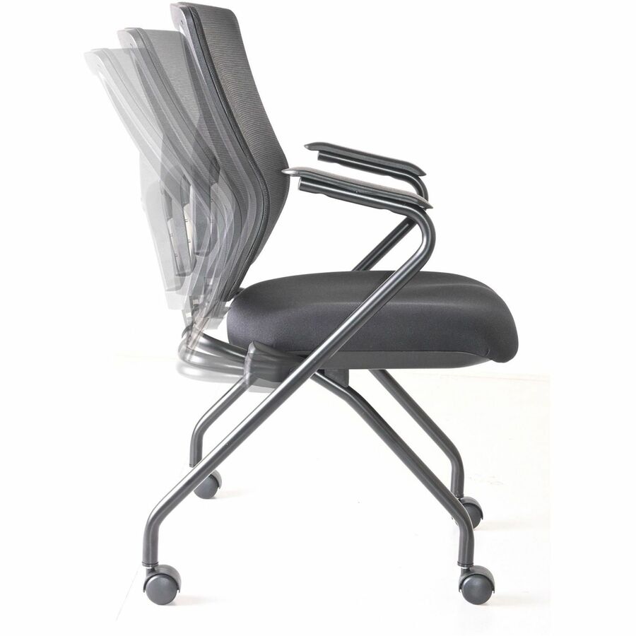 Image of Lorell Chair,w/Arms,Training,Nestable,19-1/2"x19-5/16"x37",2/CT,BK