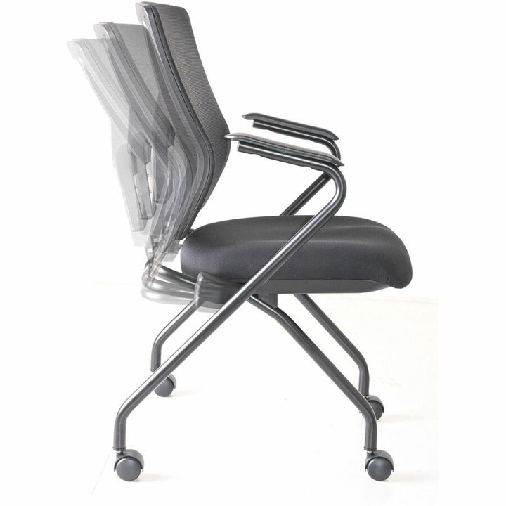Image of Lorell Chair,w/Arms,Training,Nestable,19-1/2"x19-5/16"x37",2/CT,BK