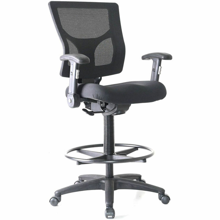 Image of Lorell Stool,Mesh,Foldaway Arms,19-1/2"x19-5/16"x43-3/4"-53-1/2",BK