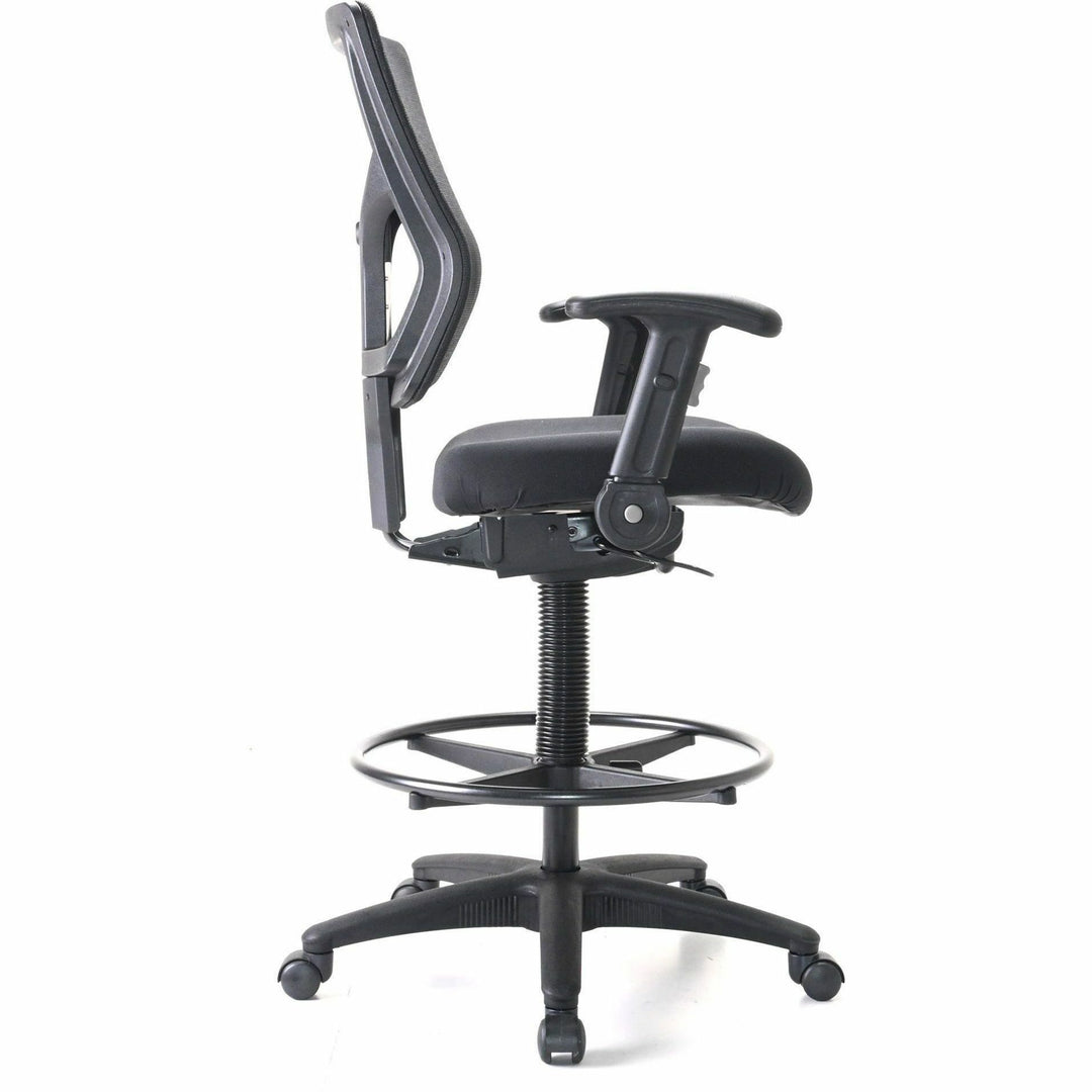 Image of Lorell Stool,Mesh,Foldaway Arms,19-1/2"x19-5/16"x43-3/4"-53-1/2",BK