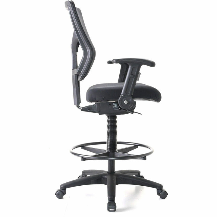 Image of Lorell Stool,Mesh,Foldaway Arms,19-1/2"x19-5/16"x43-3/4"-53-1/2",BK