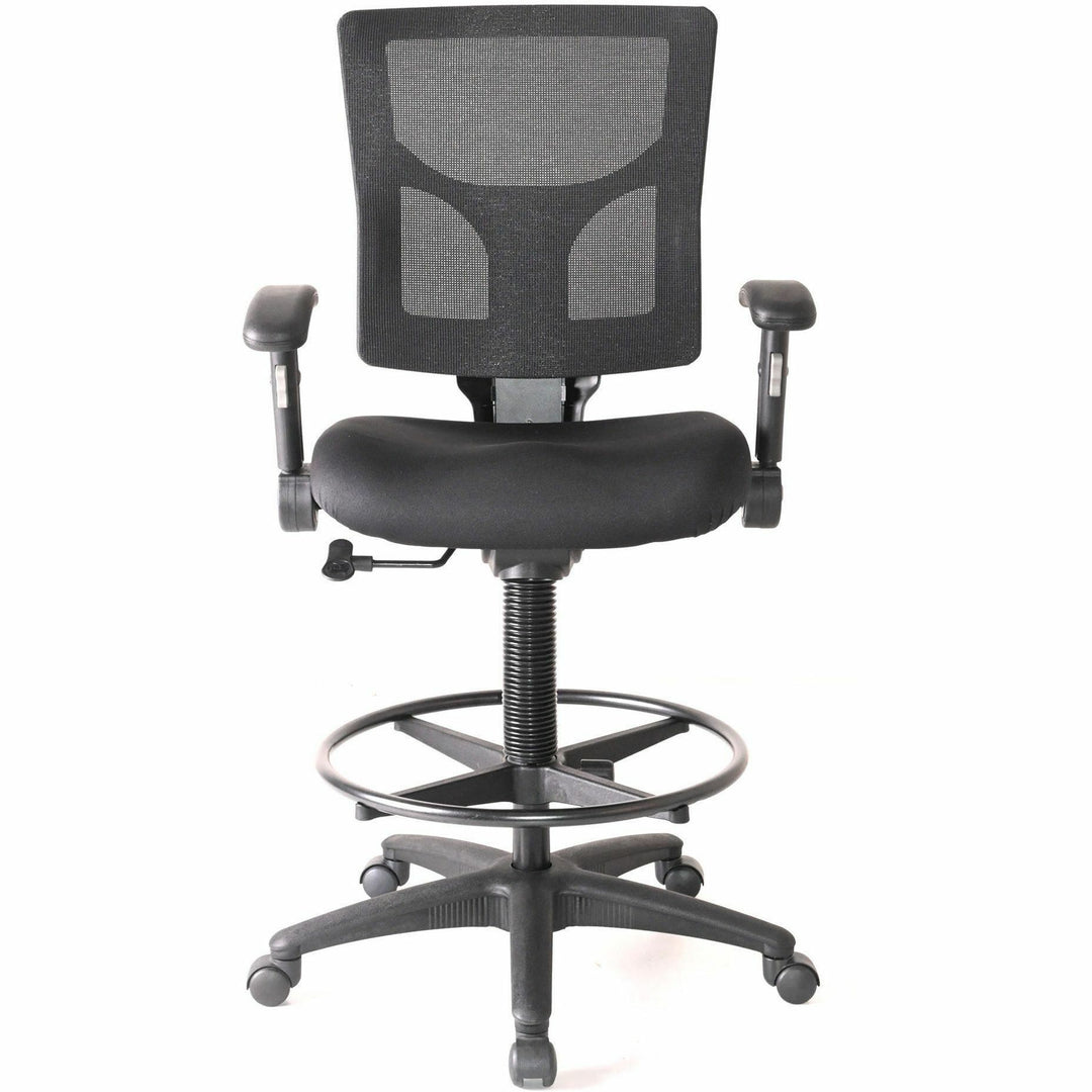 Image of Lorell Stool,Mesh,Foldaway Arms,19-1/2"x19-5/16"x43-3/4"-53-1/2",BK