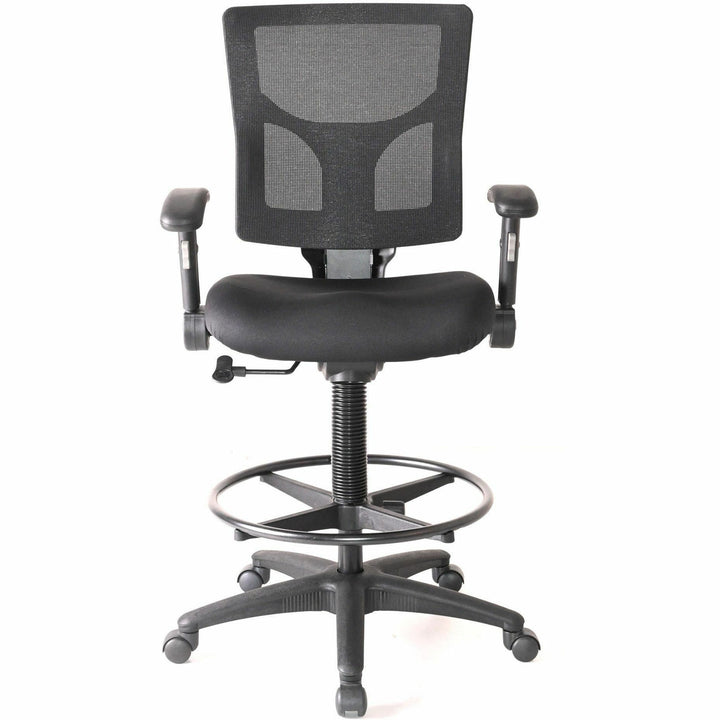 Image of Lorell Stool,Mesh,Foldaway Arms,19-1/2"x19-5/16"x43-3/4"-53-1/2",BK