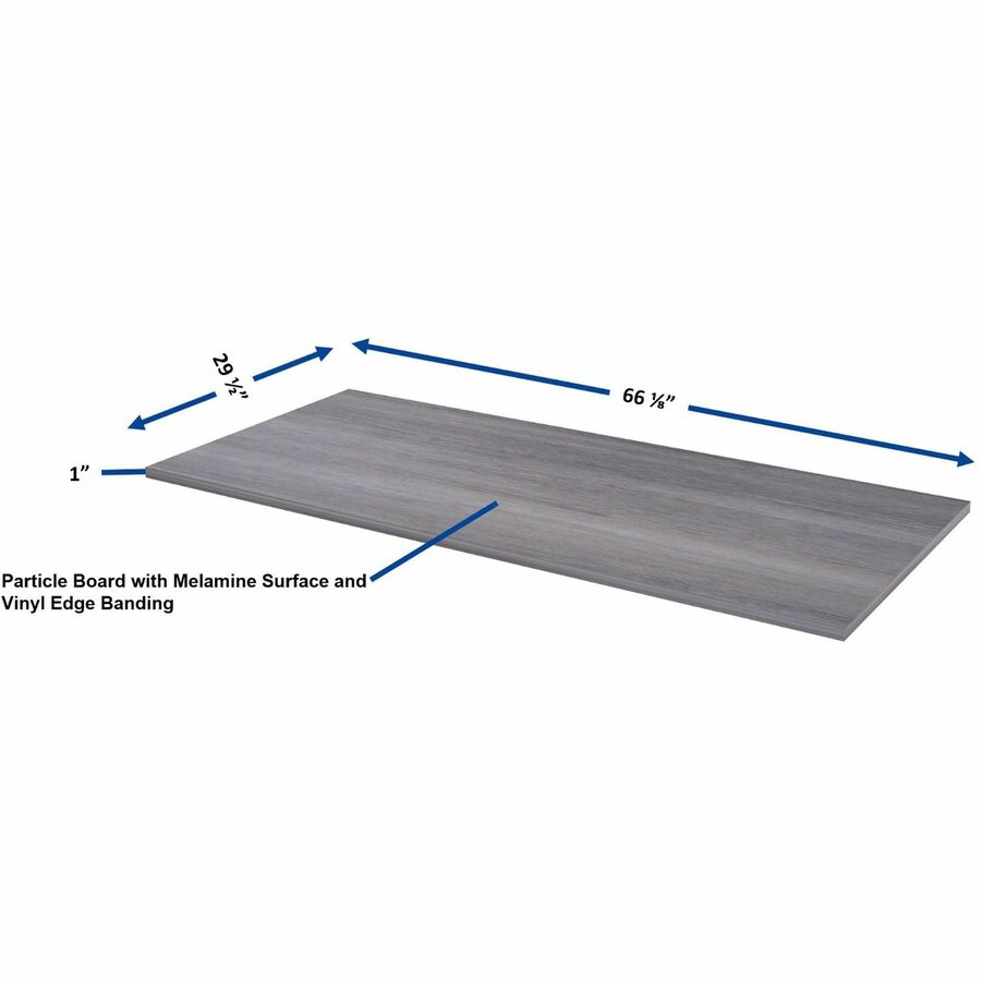 Image of Lorell Top, Multipurpose, 66"x30"x1",Weathered Charcoal