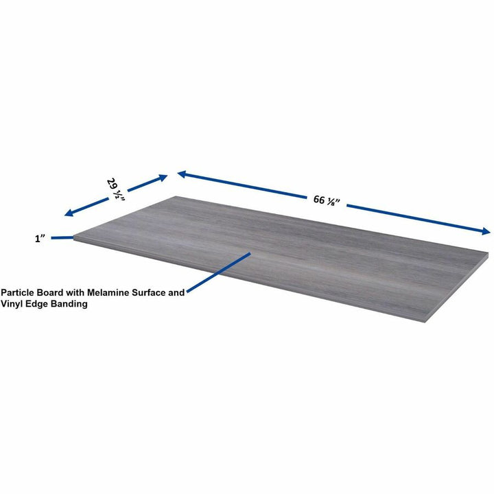 Image of Lorell Top, Multipurpose, 66"x30"x1",Weathered Charcoal