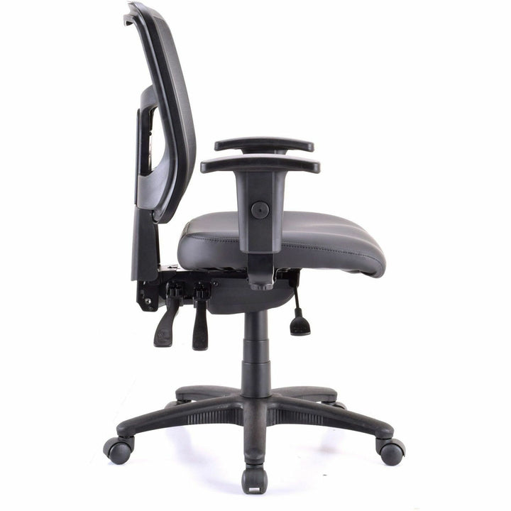 Image of Lorell Mid-Back Chair,Antimicrobial,Mesh,19-3/4"x18-1/2"x40-1/2",BK