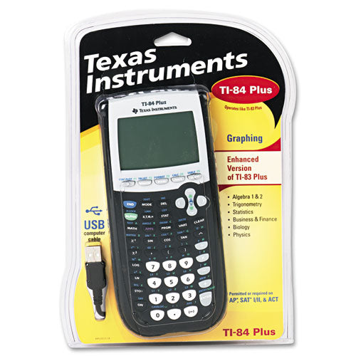Image of Texas Instruments 84PL/TBL/1L1/A Ti-84plus Programmable Graphing Calculator, 10-Digit Lcd