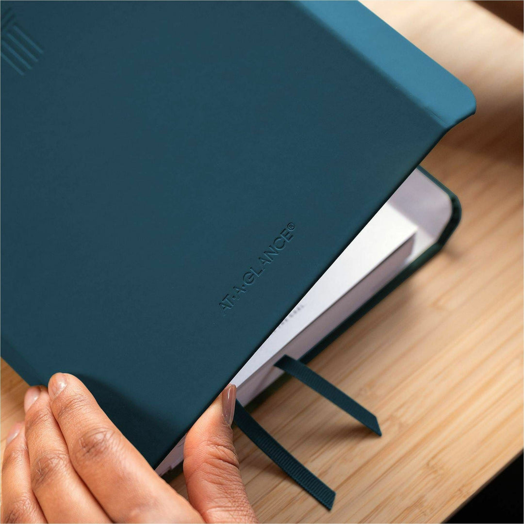 Image of AT-A-GLANCE® Foundation Undated Weekly/Monthly Planner, 8.5" x 6.75", Blue Cover, 12-Month: Undated