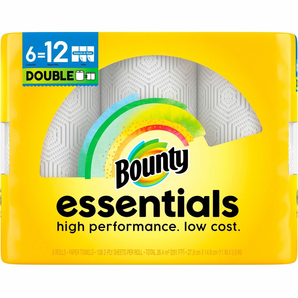 Image of Proctor & Gamble Paper Towels,Select-A-Size,Double Rolls,108 SH/RL,6 RL/PK,WE