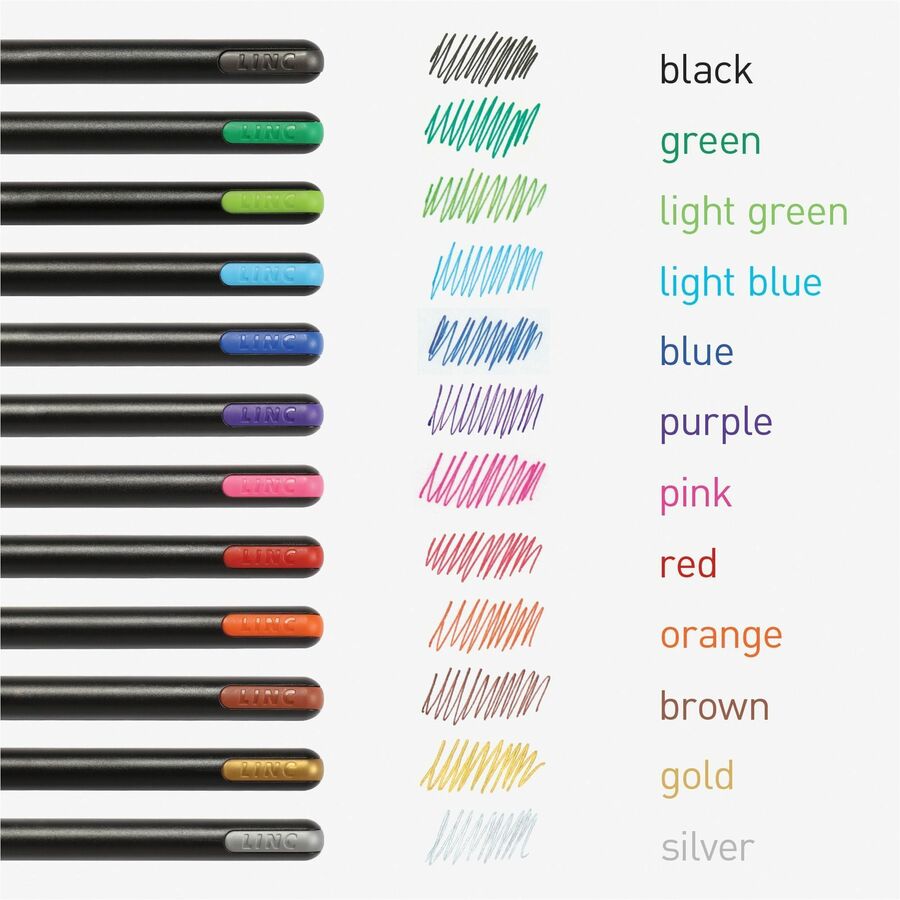 Image of Pentonic PEN12185 Gel Pens, 1 mm Pen Point, Assorted Ink, Gel-based, 12 / Pack