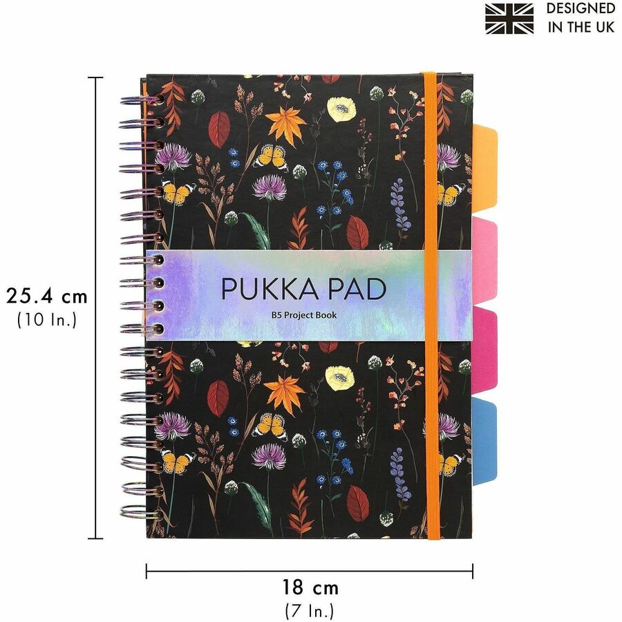 Image of Pukka Pads 9494-BLM(ASST) Bloom B5 Hardcover Project Book, Assorted Pack Of 3