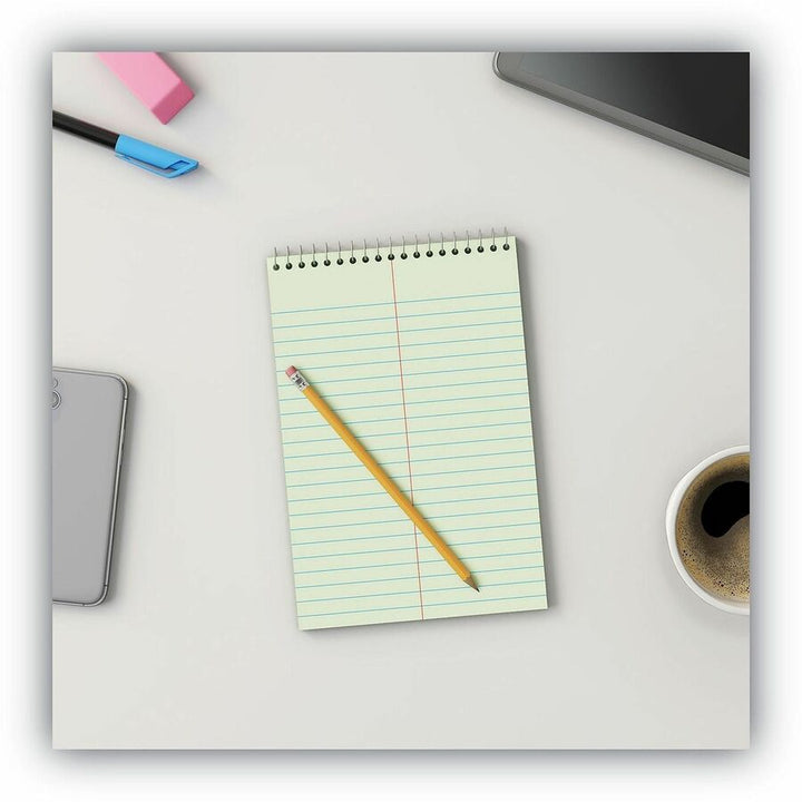 Image of Universal 86920PK Steno Pads, Gregg Rule, Red Cover, 80 Green-Tint 6 x 9 Sheets, 6/Pack