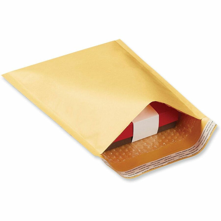 Image of Universal 4087874 Mailer, Bubble, #0, Self Adhesive, Golden Yellow Kraft, Kraft Paper, 25 / Carton
