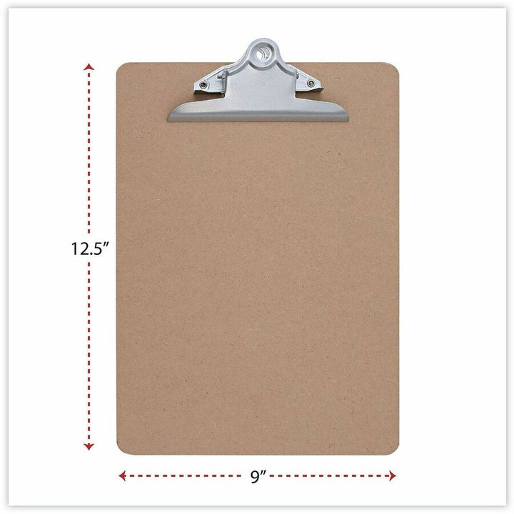 Image of Universal 40304VP Clipboard, 1.25" Clip Capacity, Storage for Document, Form, 8 1/2" x 11" Sheet Size, Hardboard, Brown, 3 / Pack