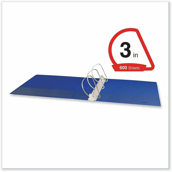 Image of Universal 20754 Slant D-Ring View Binder, 3 Rings, 3" Capacity, 11 x 8.5, Navy Blue