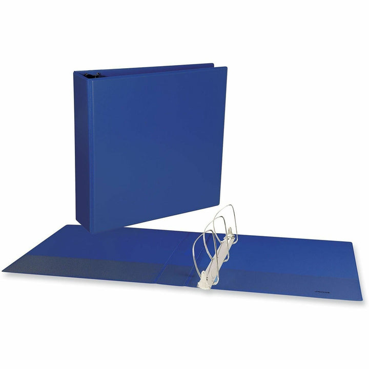 Image of Universal® Slant D-Ring View Binder, 3 Rings, 2" Capacity, 11 x 8.5, Navy Blue