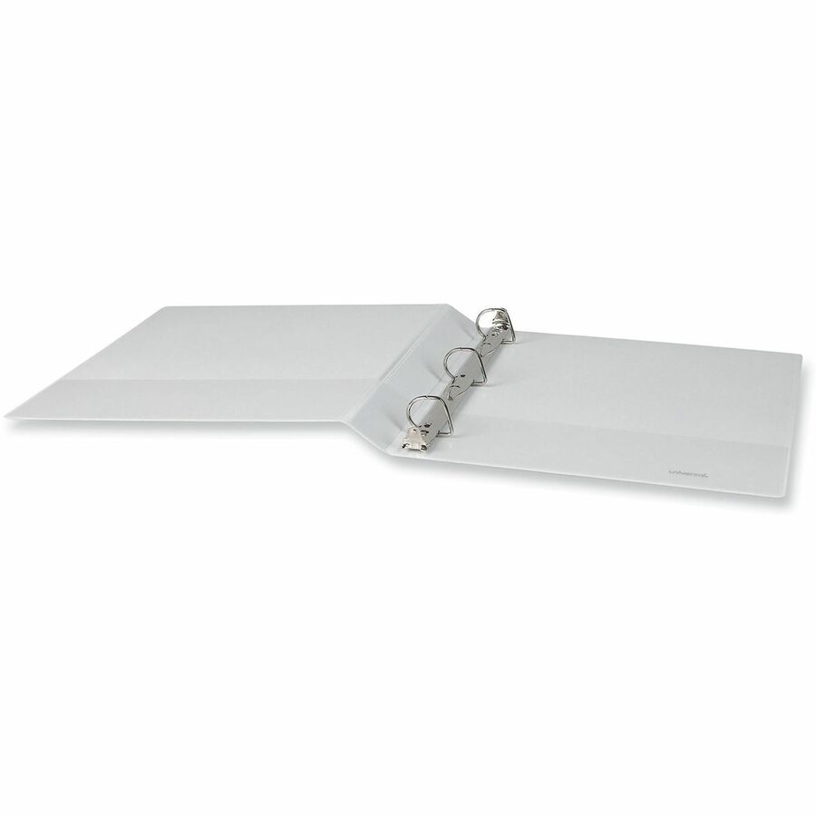 Image of Universal 207421PK Slant D-Ring View Binder, 3 Rings, 1" Capacity, 11 x 8.5, White, 12/Carton