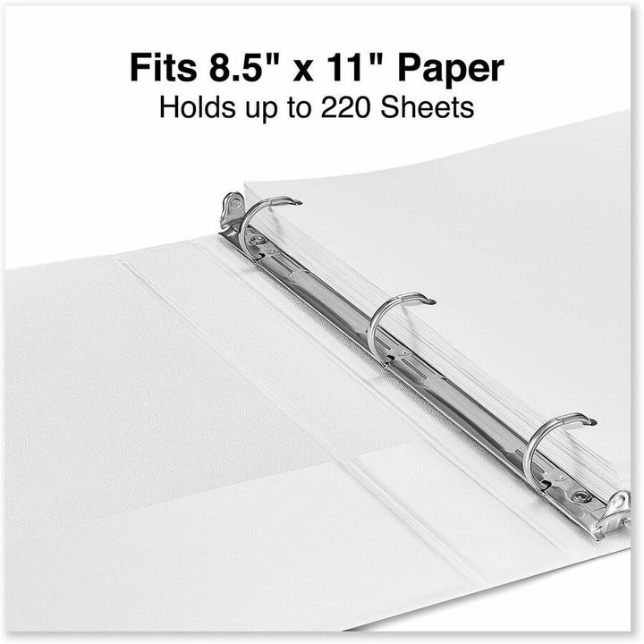 Image of Universal 207421PK Slant D-Ring View Binder, 3 Rings, 1" Capacity, 11 x 8.5, White, 12/Carton