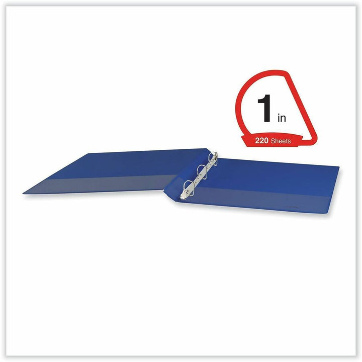 Image of Universal 207410 Slant D-Ring View Binder, 3 Rings, 1" Capacity, 11 x 8.5, Navy Blue