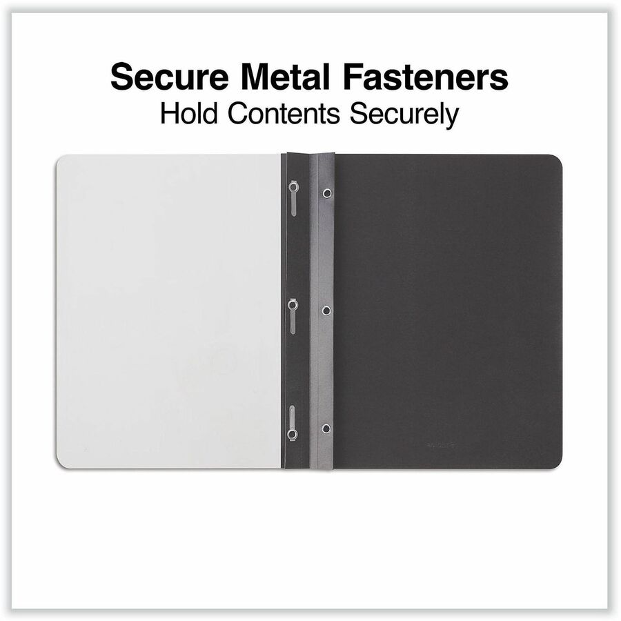 Image of Universal 57120 Report Cover, 1/2" Folder Capacity, 8 1/2" x 11", 100 Sheets Capacity, 3 x Prong Fastener, Punched, 10% Recycled, 25 / Box