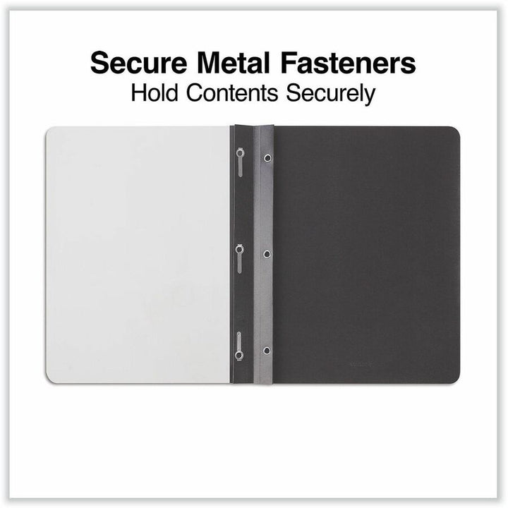 Image of Universal 57120 Report Cover, 1/2" Folder Capacity, 8 1/2" x 11", 100 Sheets Capacity, 3 x Prong Fastener, Punched, 10% Recycled, 25 / Box