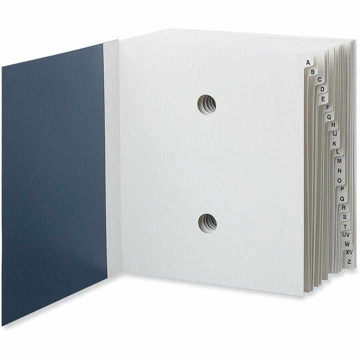 Image of Universal 30540 Expanding Desk File, 20 Dividers, Alpha Index, Letter Size, Blue Cover, 8 1/2" x 11", Capacity3/4" Expansion, 20 Divider, 1 Box